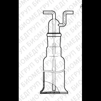 Склянка для промывания газов с пробкой, 100 мл, горловина 29/32, высота 248 мм, стекло, Россия, 723