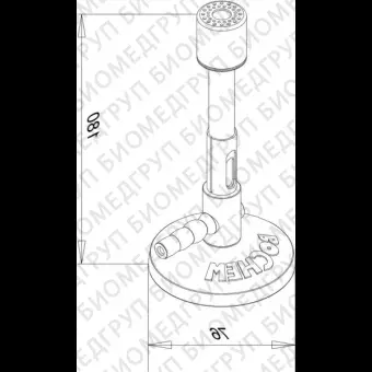 Горелка Бунзена газовая, пропан/бутан, Bochem, 7010