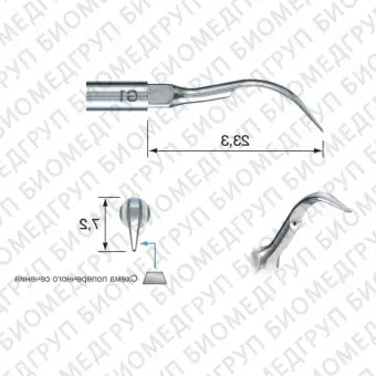 G1  насадка к скейлерам Varios для удаления зубного камня для NSK/Satelec
