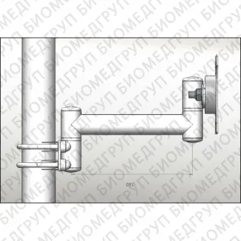 DS301  кронштейн для стоматологической установки, длина 250 мм, провода снаружи