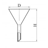Воронка лабораторная, стекло, d 56 мм, h 390 мм, Россия, 3540