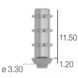 Абатмент временный титановый, не переустанавливаемый, Sweden&Martina (3.3 мм х 11 мм A-MPSA-330)